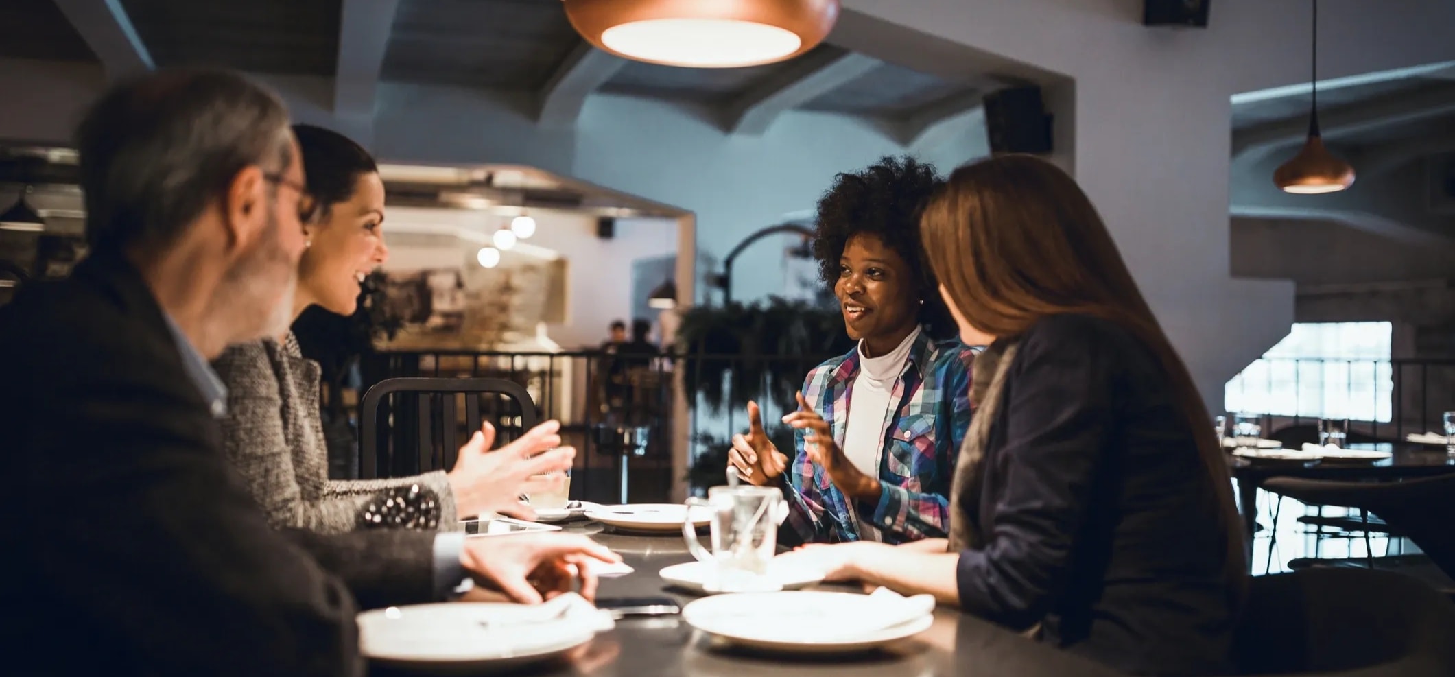 Community gathering in conversation